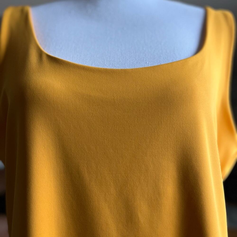 Express Women's Scoop Neck Tank Top - Mustard Yellow
